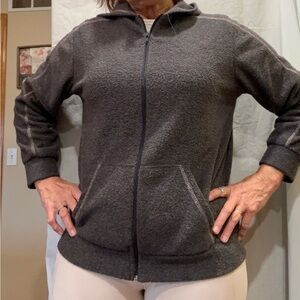 Gray Zip-Up Fleece Jacket